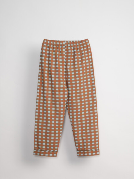 Conjunto pijama Cuadros Marron
