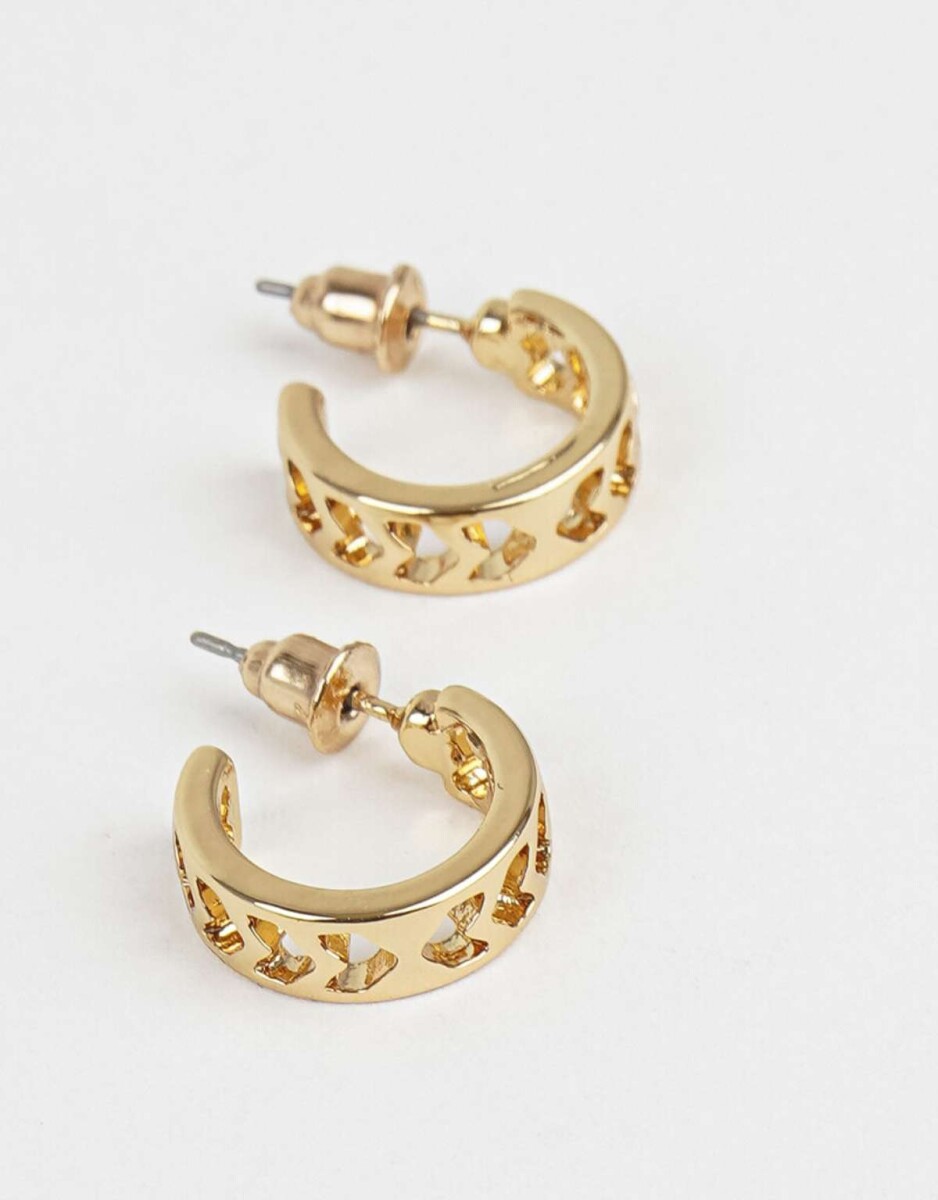 Argollas Bañadas En Oro - Dorado 