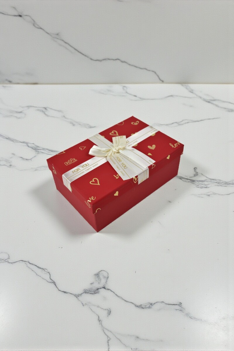 Caja rigida - 13,5x20,5x7,5 cm - ROJO - For You 