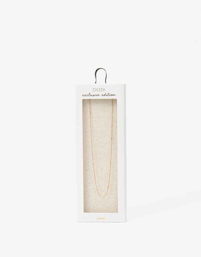 Collares Cortos Metal Collar De Cadena Acero - Dorado