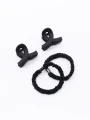 BROCHES Y COLEROS PACK X 4 NEGRO