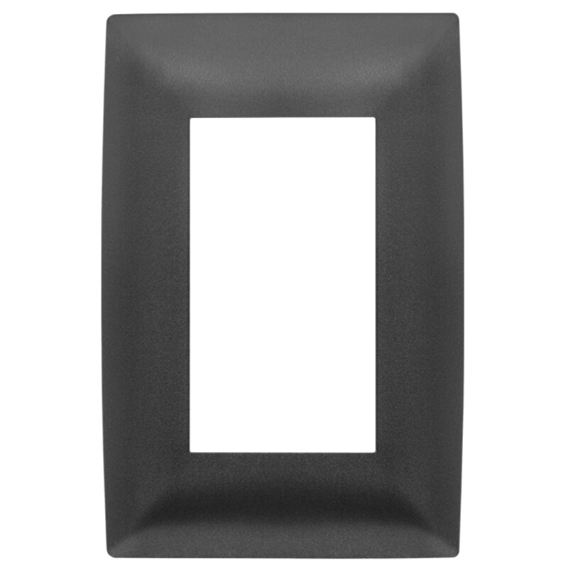 PLACA C/BASTIDOR 3 MODULOS ATENEA. ACERO MATE PLACA C/BASTIDOR 3 MODULOS ATENEA. ACERO MATE