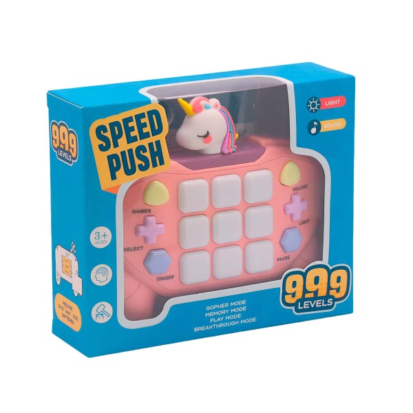 Joystick Consola Interactiva 15 Botones Con Luces Y Sonido UNICORNIO ROSA