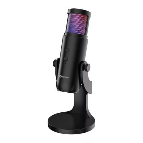 Microfono USB Gamer Luz RGB Omnidireccional Xtrike Me Xmc-03 Variante Color Negro