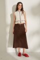 FALDA POMELA DENIM Chocolate