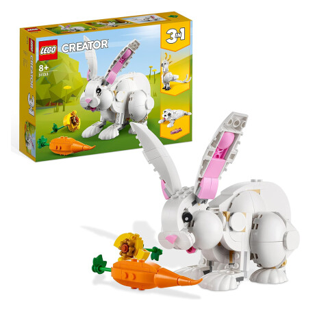 LEGO CREATOR 3 EN 1 CONEJO BLANCO LISTO LEGO CREATOR 3 EN 1 CONEJO BLANCO LISTO