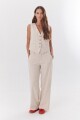 PANTALON LINO PIA BEIGE