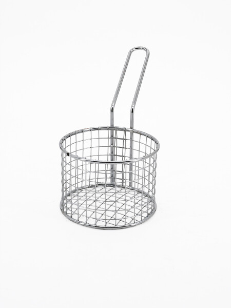 CANASTO REDONDO INOX PLATEADO