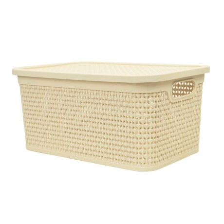 Caja simil ratán 7,5 lts BEIGE