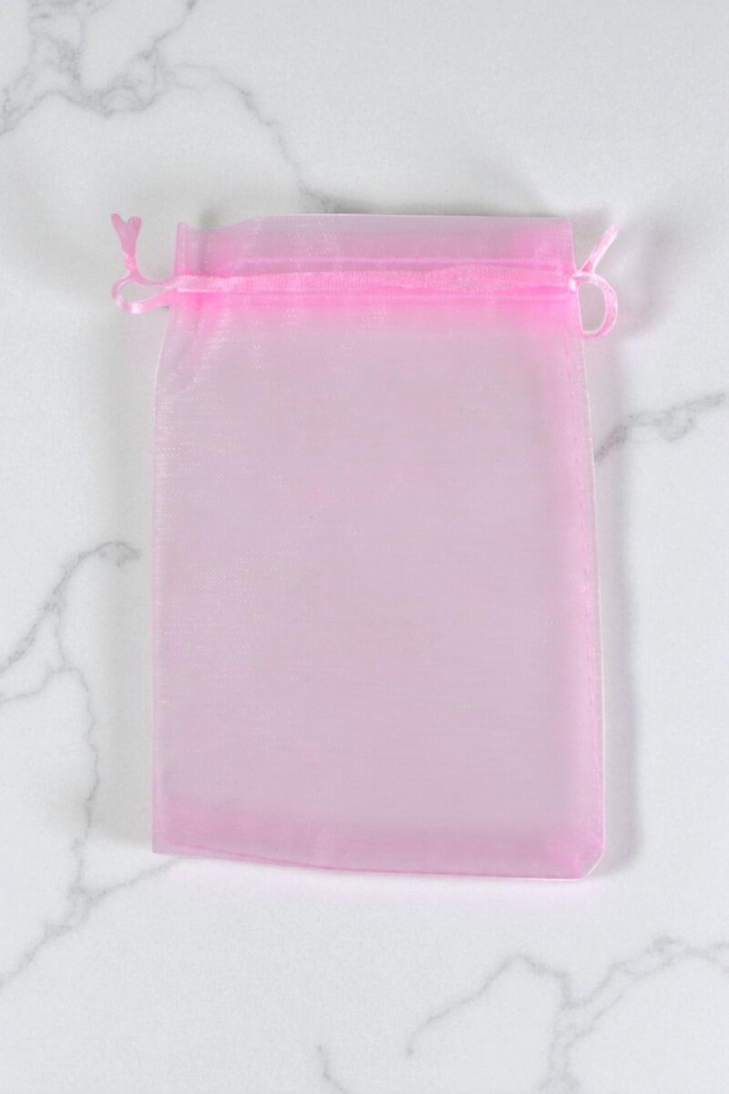 Bolsa organza 12x17 cm. - ROSADO 