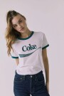 REMERA DE MANGA CORTA COKE Blanco