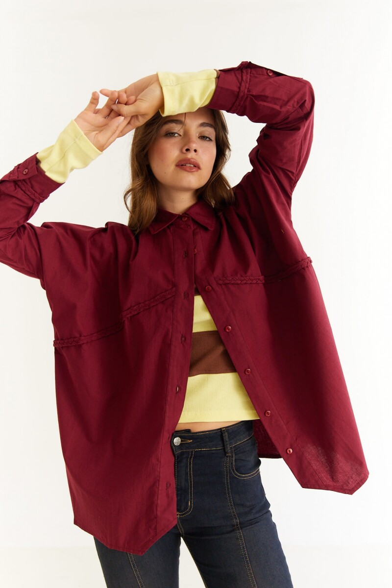 Camisa Braid - Bordo 
