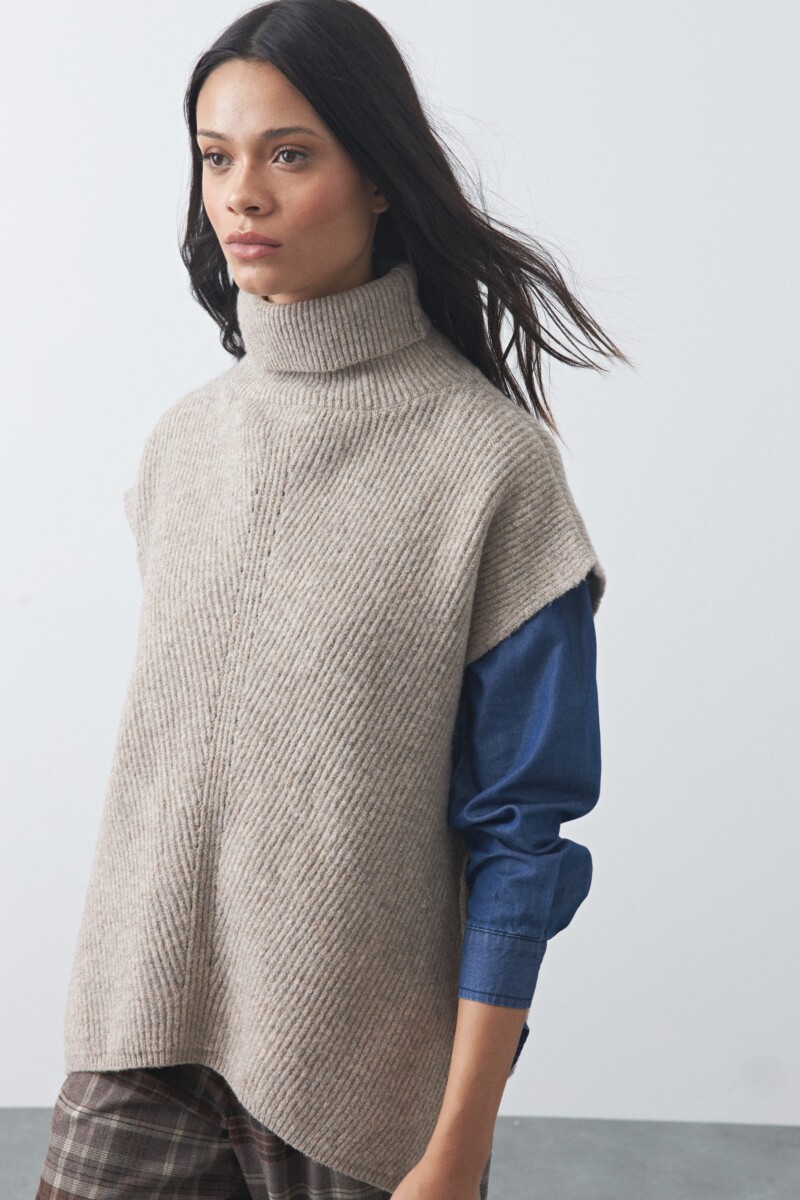 PONCHO GYROS Beige Oscuro