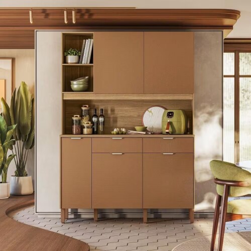 Kit mueble de cocina Flora Caramelo