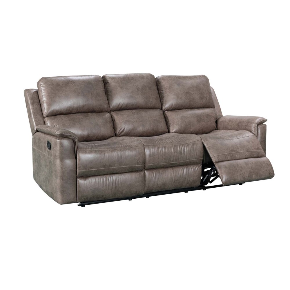 RECLINER MANUAL 3 CUERPOS TELA MARRON LAGOS MOKA