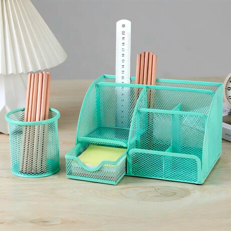Set Organizador De Escritorio Verde