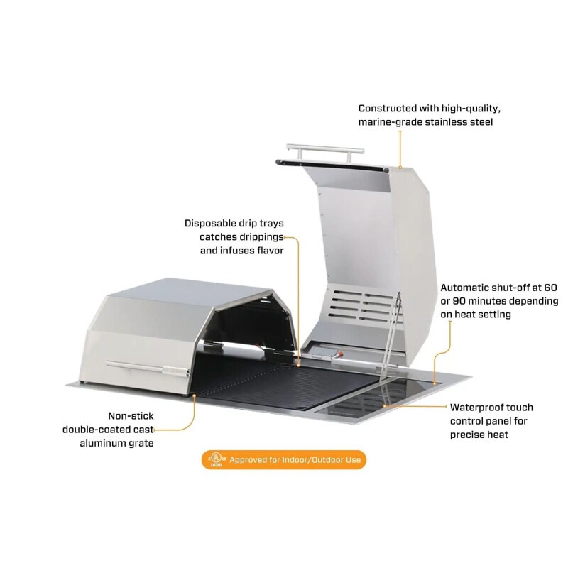 Parrilla eléctrica Kenyon Texan doble tapa control digital Parrilla eléctrica Kenyon Texan doble tapa control digital