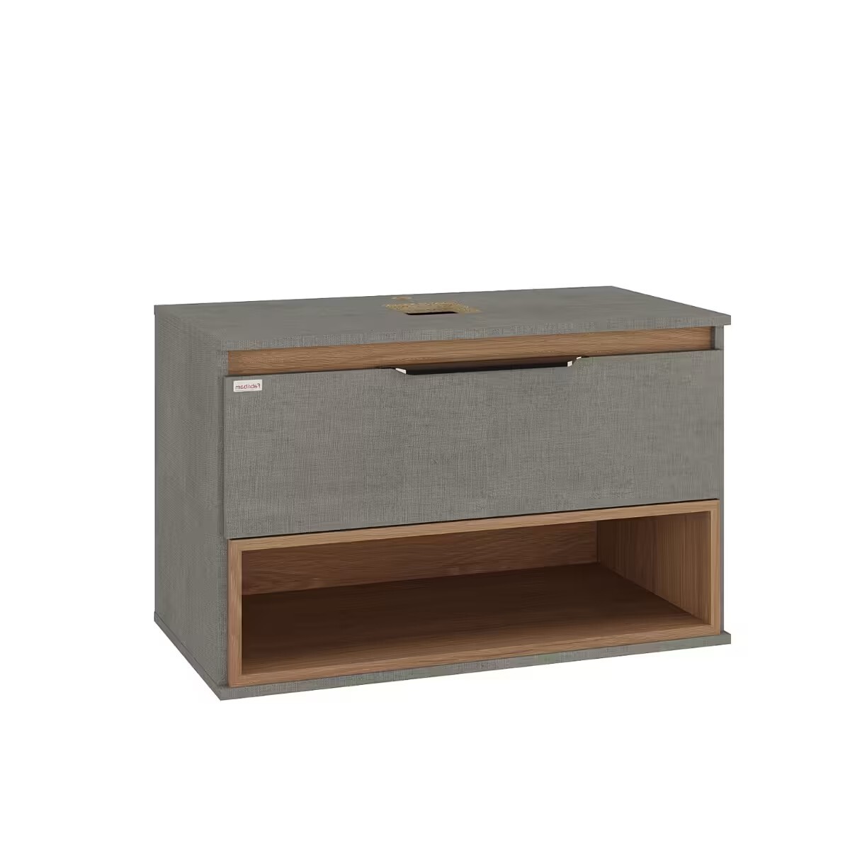 Mueble De Baño Suspendido Isadora Grigio Con Catedral 78cm Sin Bacha 