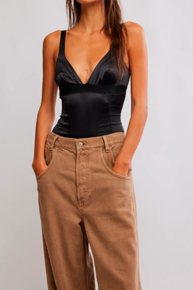 ANYWHERE WITH YOU BODYSUIT Negro