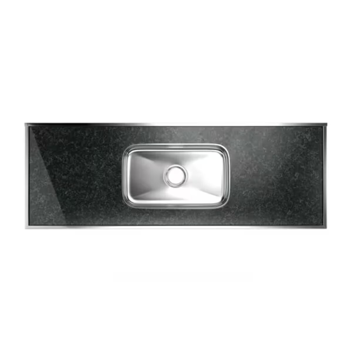 Mesada C/pileta Inox 150cm Verde Labrador Central Forminox 