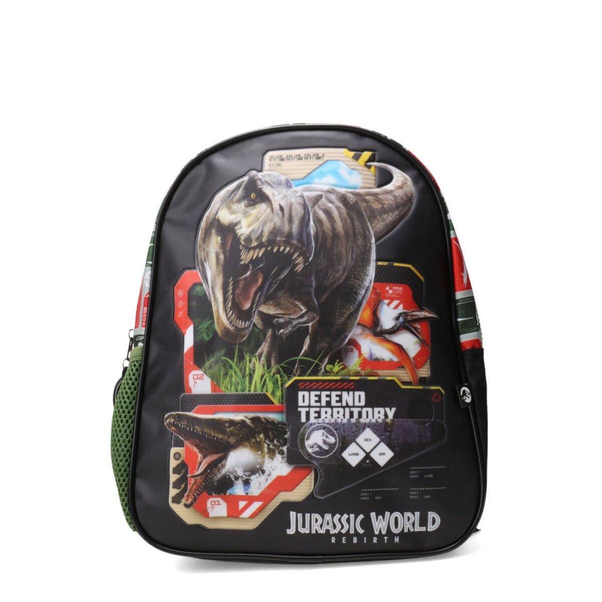 Mochila Jurassic World Defend Territory Small - Negro - Verde 