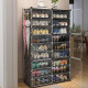 Zapatera 6 Puertas Organizador Multiuso Armable Moderno Marrón