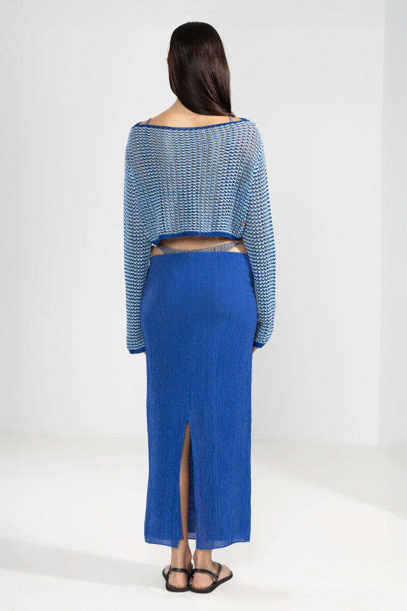 CROP SWEATER Blue