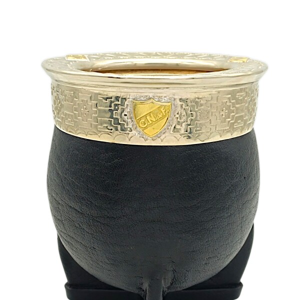 MATE IMPERIAL NACIONAL ESCUDO- ALPACA Y BRONCE - MTIM60 Marrónuniforme