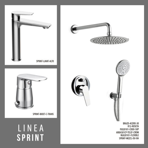 JUEGO DE GRIFERIA LAVATORIO ALTO,DUCHA EMBUTIDA Y BIDET 000