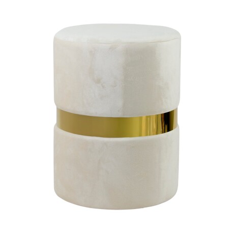 Puff cilíndrico terciopelo con guarda dorada Puff cilíndrico terciopelo con guarda dorada