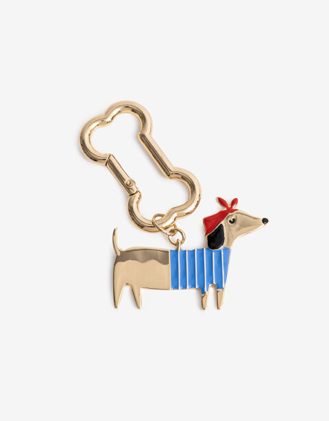 Llavero Metal Llavero Perro Salchicha Metálico. - Combinacion Bicolor