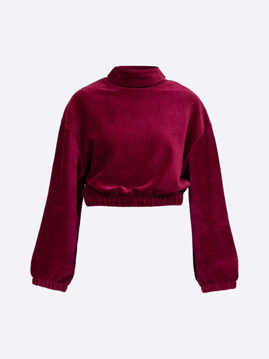 Buzo acanalado - bordo 