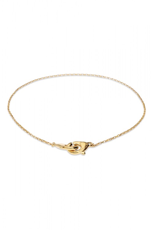 COLLAR BAÑADO EN ORO 18K CON DETALLE DE MOSQUETÓN ENTRELAZADO Colgante