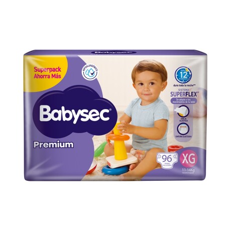 Pañales Babysec Premium Talle Xg X 96 Unidades 001