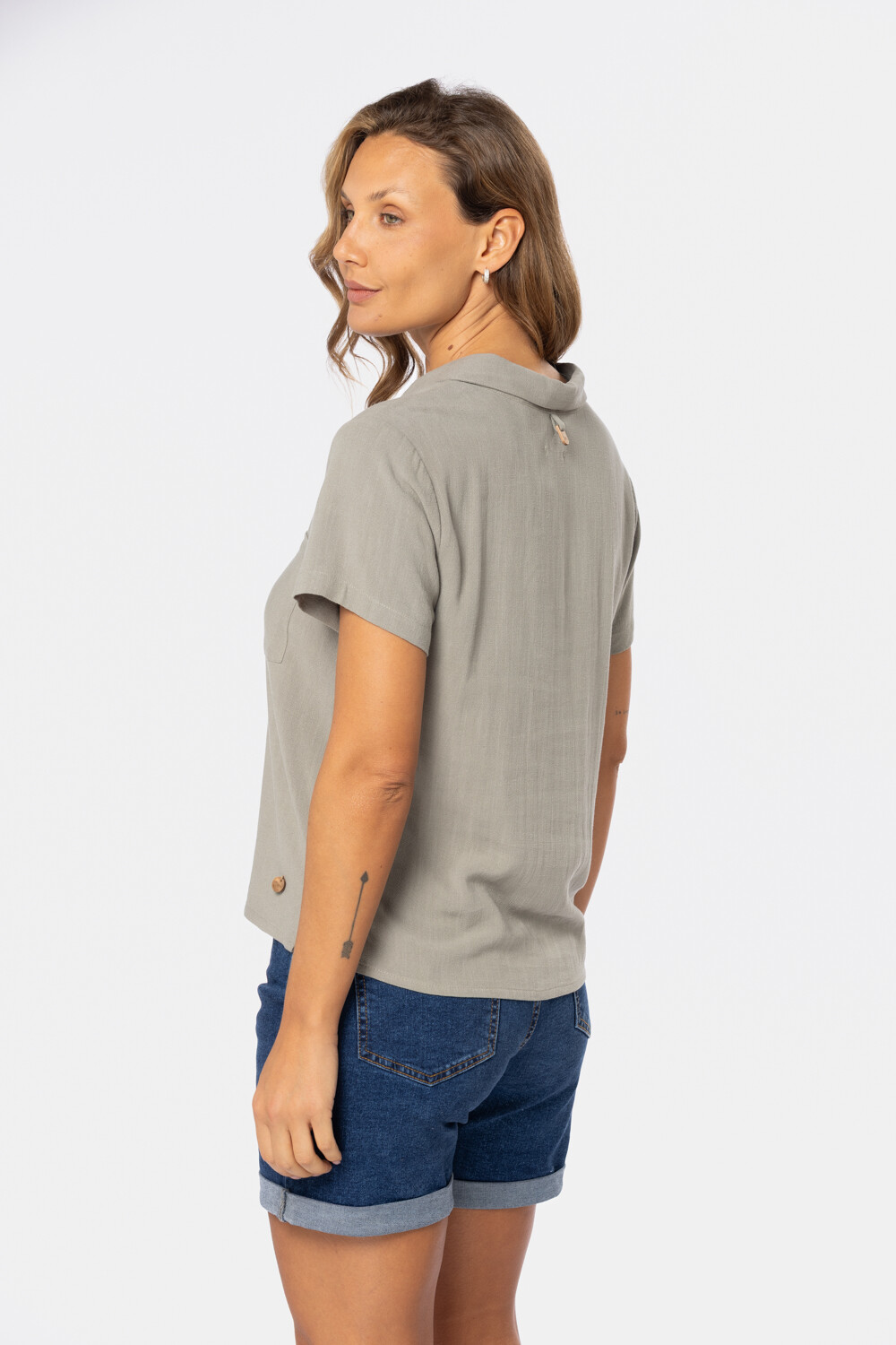 CAMISA DE LINO Verde