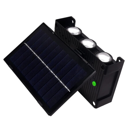 Foco led panel solar con sensor NEGRO