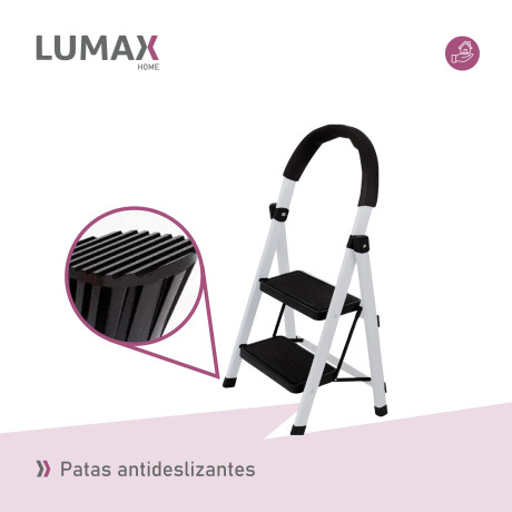 Escalera Tijera 2 Escalones De plastico Negro/Blanco