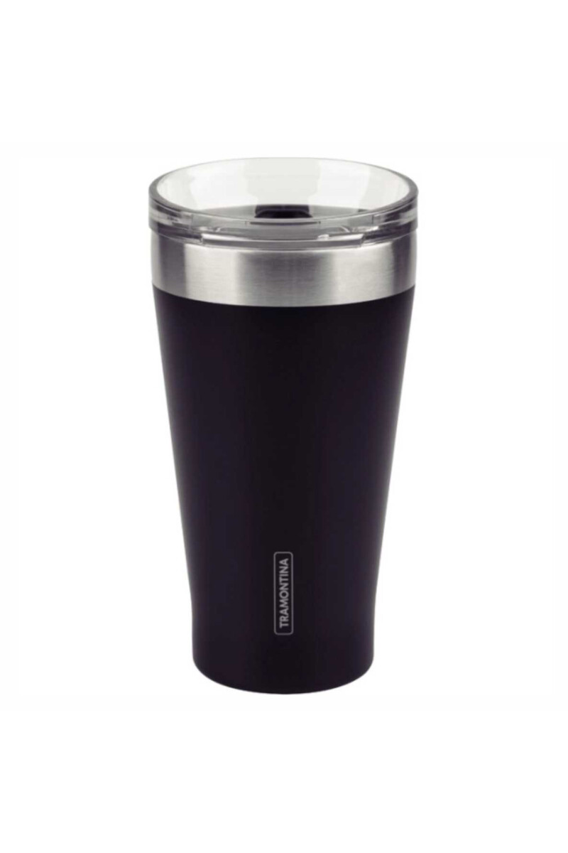TRAMONTINA VASO C/ TAPA 550ML NEGRO TRAMONTINA VASO C/ TAPA 550ML NEGRO