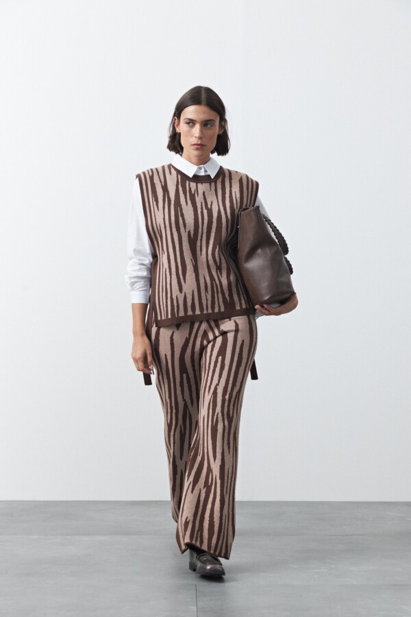 PANTALÓN LILAN Marrón oscuro