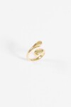 Anillo bold acero dorado