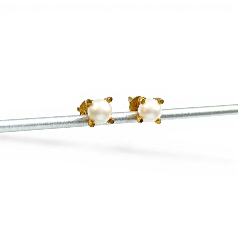 Caravanas Perlas- Oro bajo - Perla española- CA8226 conperla