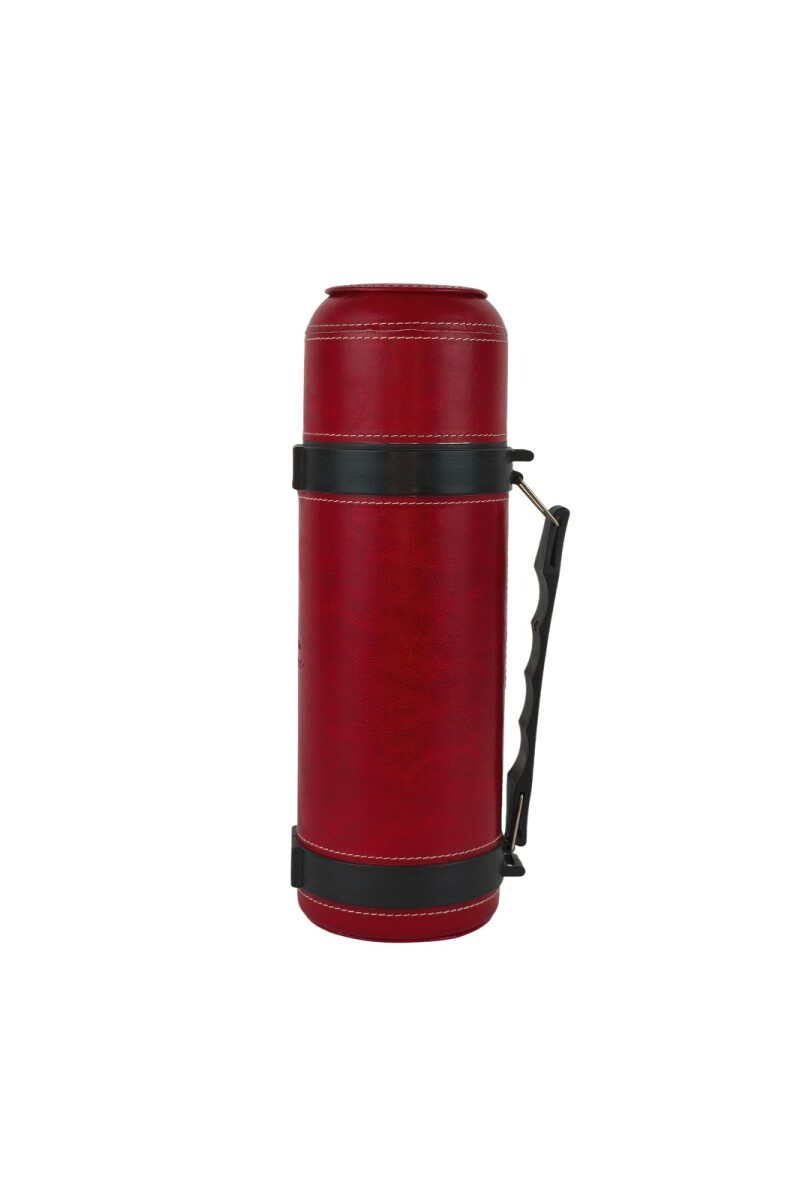 Termo de acero forrado 1 litro Rojo