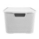 Set x2 Caja rattan 20 lts BLANCO