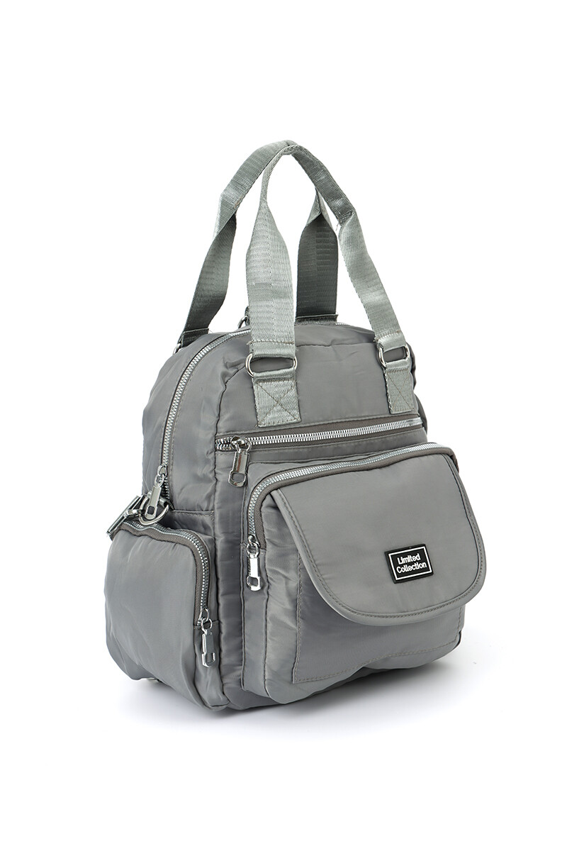 Mochila de nylon Gris