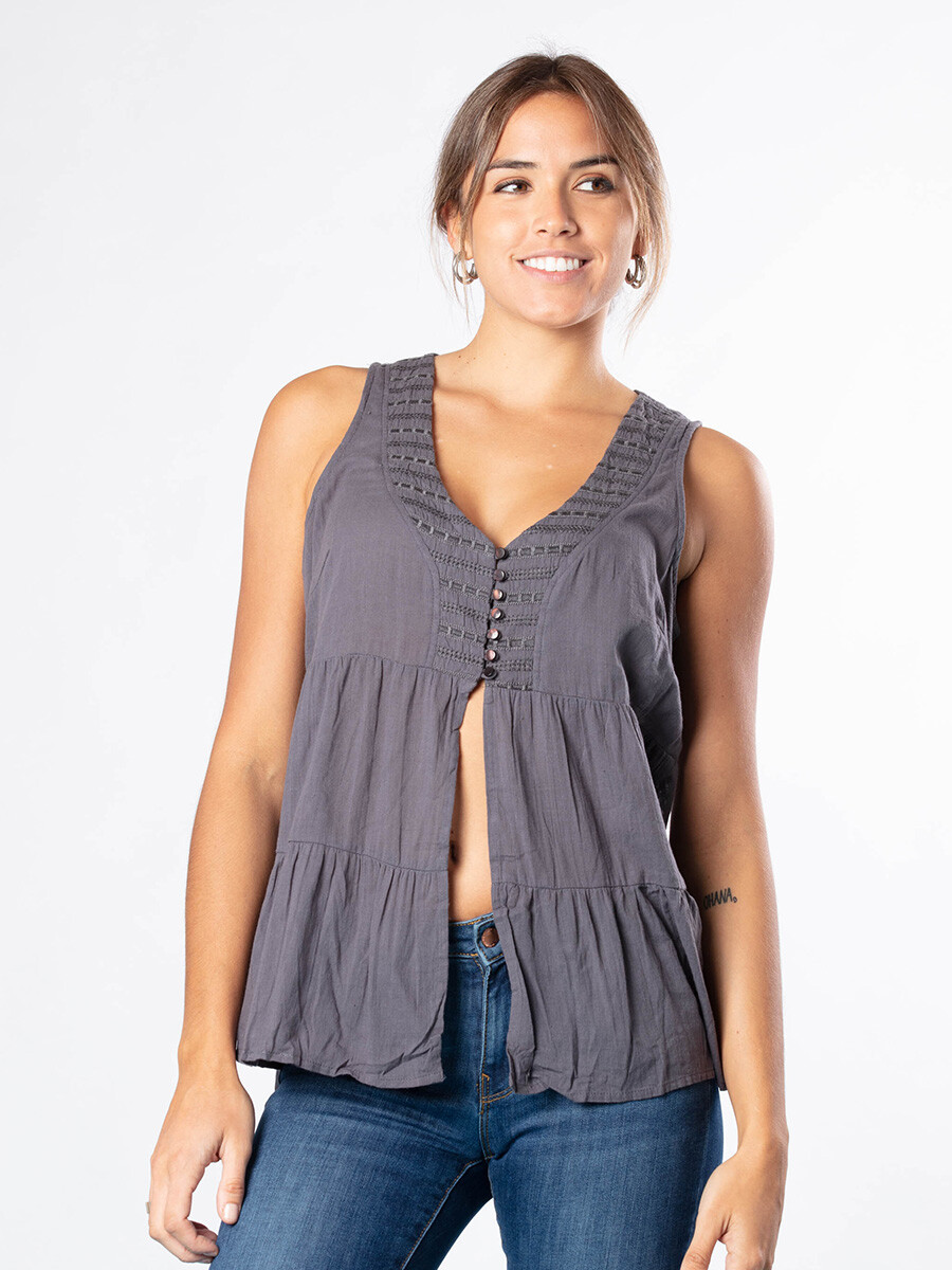 BLUSA B107 - Gris Oscuro 