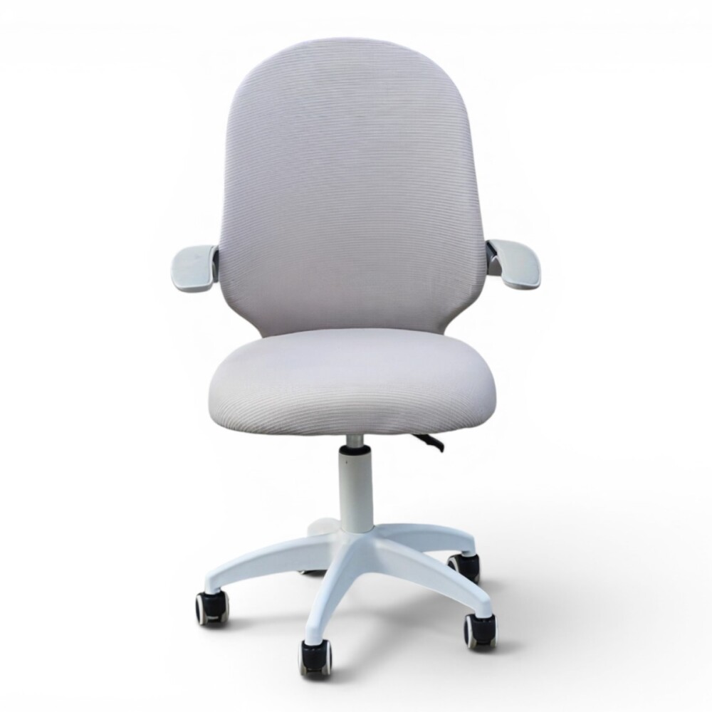SILLA DE OFICINA ERGONÓMICA GIRATORIA CON RUEDAS ASIENTO REGULABLE GRIS