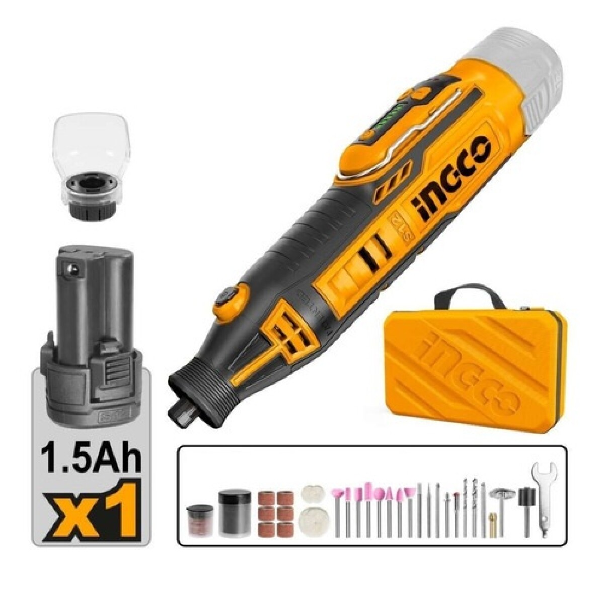 MINI TORNO A BATERIA 12V INCLUIDA CMGLI12011 INGCO 