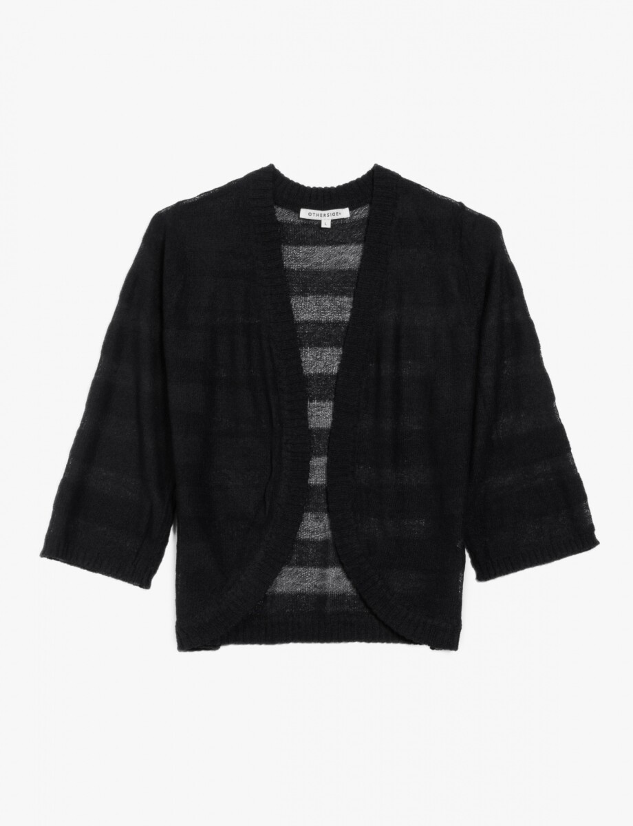 Cardigan rayado - Negro 