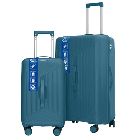 Set 2 Valijas Viaje Expert 21 Carry On + 29 Rígidas Celeste