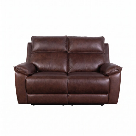 RECLINER ELÉCTRICO 2 CUERPOS CUERO-Y-SIMIL-CUERO MARRON JOSHUA